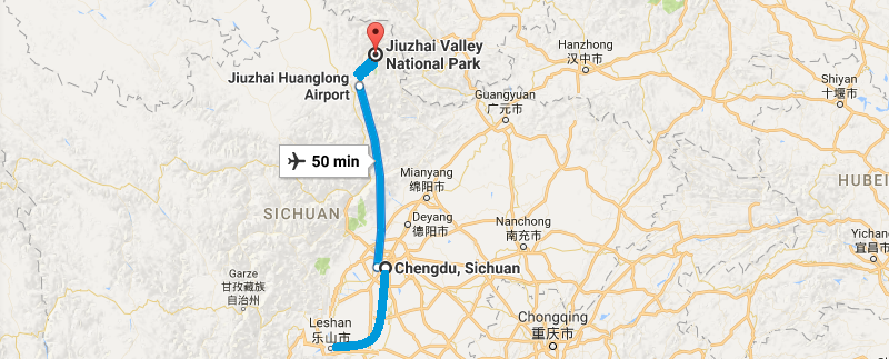7 Days Sichuan Discovery Tour Map