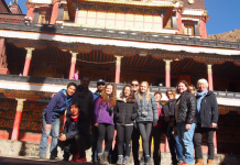 Bruce and clients at Tashilumpo Monastery, Tibet
